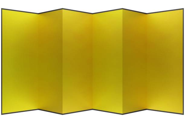 clip art màn hình gấp vàng với viền đen - byobu bức ảnh hình minh họa sẵn có
