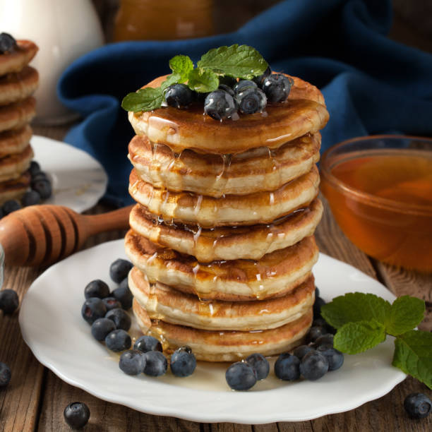 istock fresh pancakes blueberries and honey 1408208869