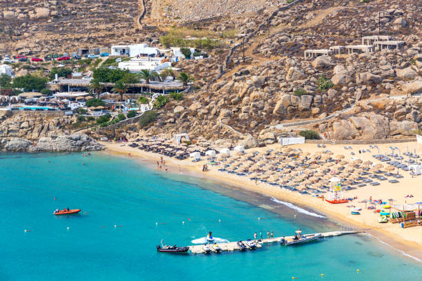 istock Super paradise beach on Mykonos island, Greece 1408210655