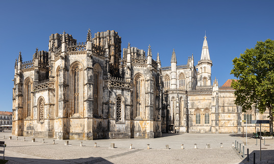 The monastery of Batalha, Portugal. High resolution panoramic image stitched from several single images.