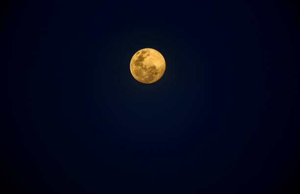 istock Full moon in the night, clear dark skies. 1408219182