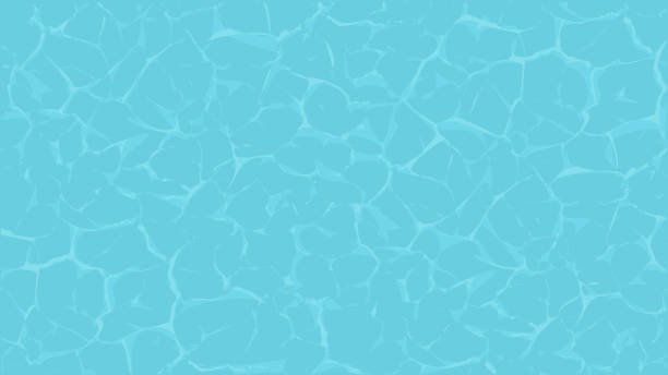 波紋とコースティクスのあるスイミングプールの水面。 - water wave water surface wave pattern点のイラスト素材／クリップアート素材／マンガ素材／アイコン素材