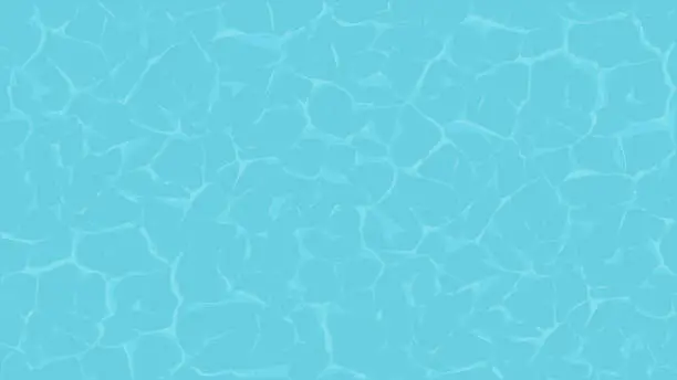 Vector illustration of Swimming pool water surface with ripples and caustics.