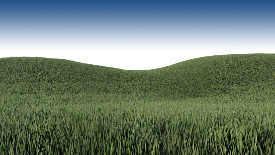 3d rendering of grassed hill nature scenery \nPremium Psd