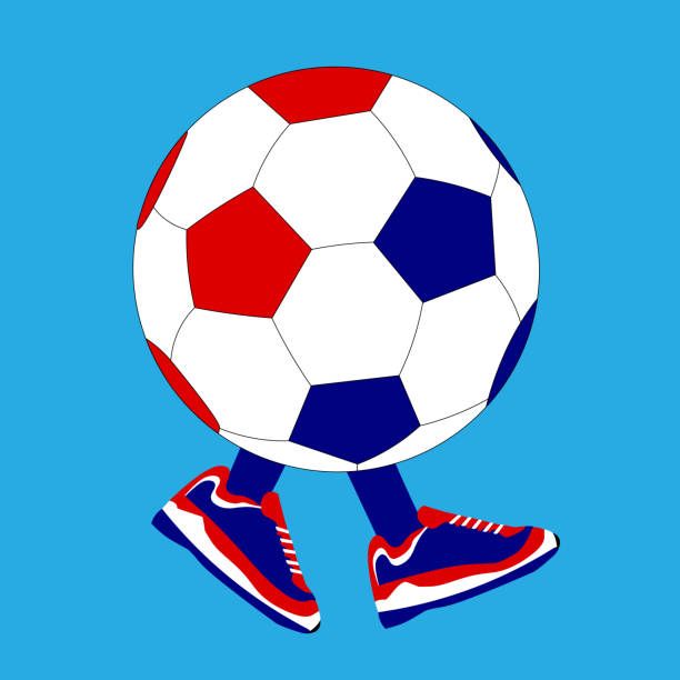 ilustrações de stock, clip art, desenhos animados e ícones de red, white and blue football - holanda futebol