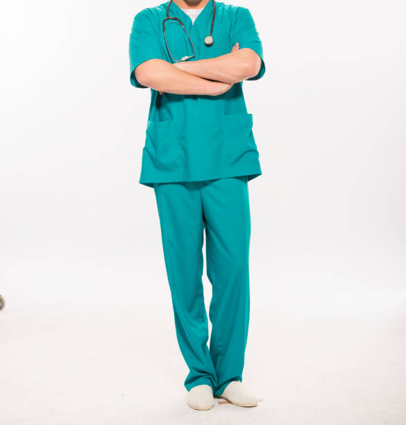 person in medical uniform medicine health pharmaceutics concept stock photo