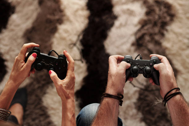 istock Mature Couple Playing Videogame 1408227775