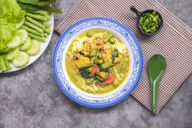 istock Rice Vermicelli Eaten with Green Curry Thai Food. 1408233490