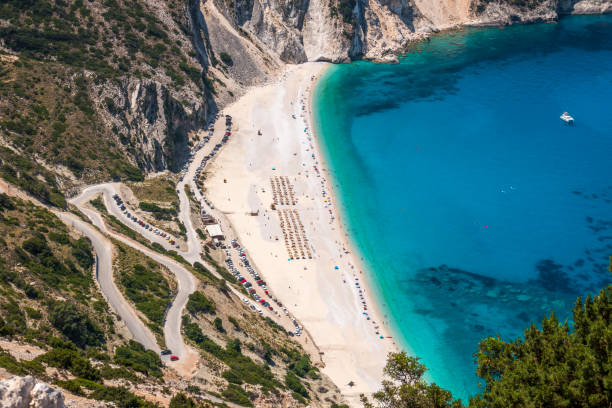 istock Myrtos Beach In Kefalonia , Greece. 1408238944