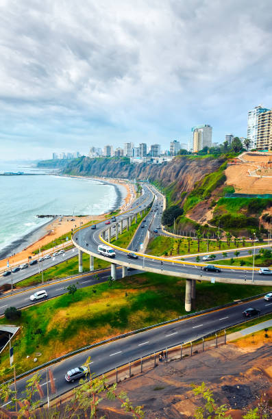 istock Highway by the ocean in Lima, Peru. 1408242981