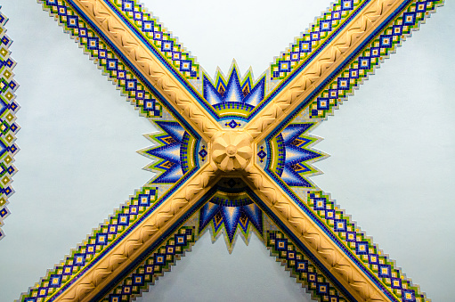 Details of ceiling in corridor of Ste-Anne-de-Beaupre Basilica