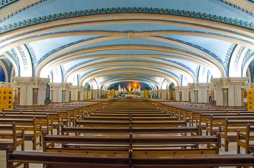 Ceiling and benches of Ste-Anne-de-Beaupre Basilica