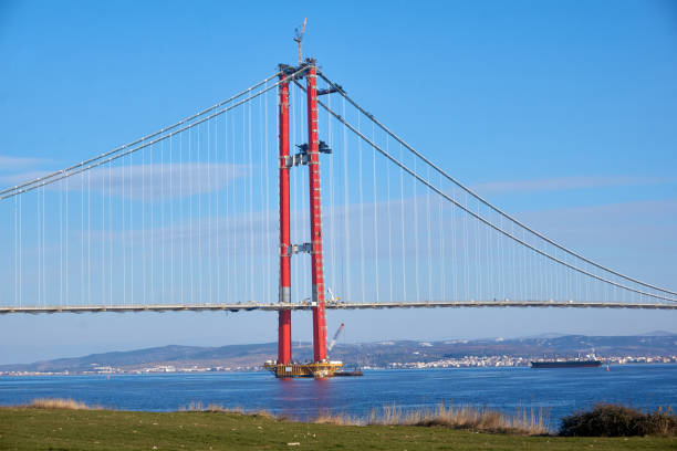 istock The construction of 1915 Canakkale Bridge 1408245478