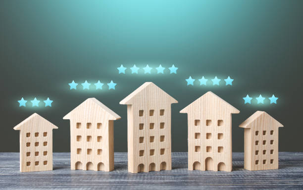 istock Awarding real estate with stars. 1408246197