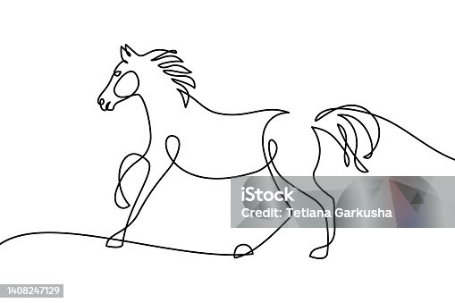 istock Running horse 1408247129