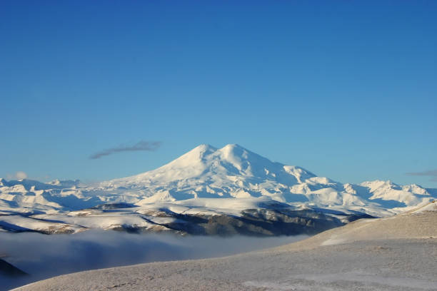 Panoramic view from Elbrus. Caucasus Mountains.