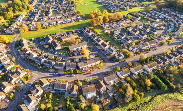 istock Aerial view of Scottish homes 1408256869