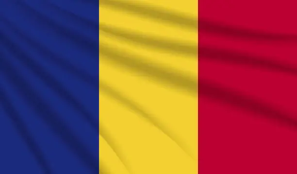 Vector illustration of Romania Flag