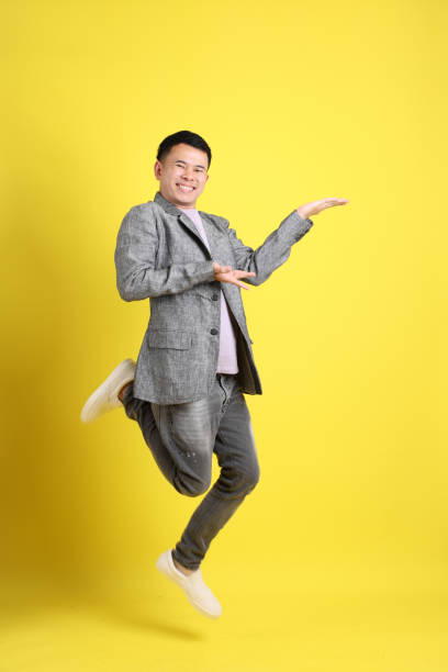 man with style - men businessman jumping levitation imagens e fotografias de stock