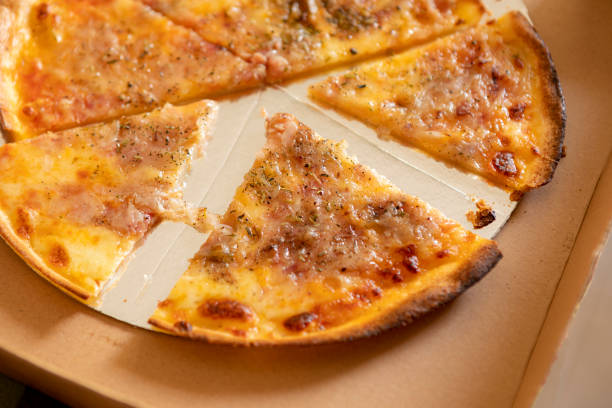 istock Pork's feet pizza sliced, delicious! 1408265298