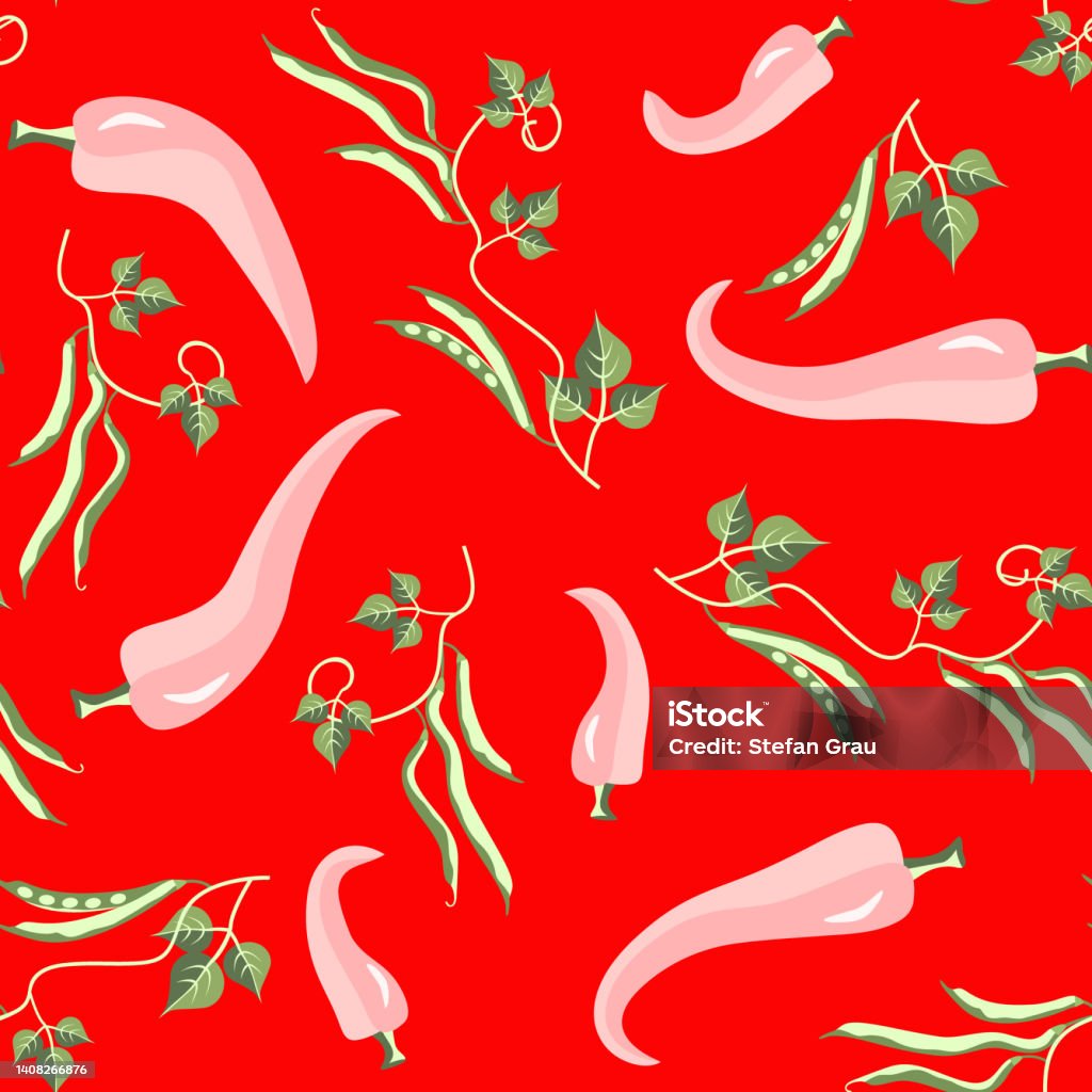 Pepperoni Pattern Vector Pepperoni With Beans Seamless Pattern Stock Illustration ...