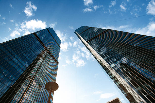 istock Modern skyscrapers in a financial & business district 1408270591