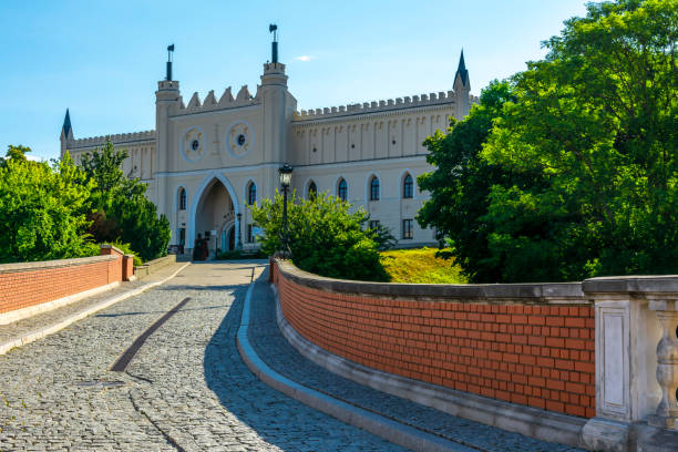 Lublin, Lubelskie Voivodeship / Poland - July 10 2022: Royal Castle in Lublin, Poland. Initially in Renaissance style, but in years 1824-1826 rebuilt in the English neogothic