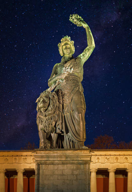 The monumental statue Bavaria in Munich in Germany