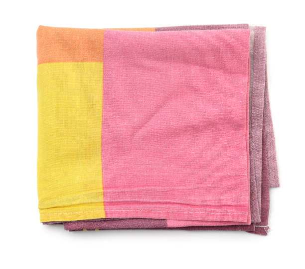 istock Top view of folded cotton kitchen towel 1408277241