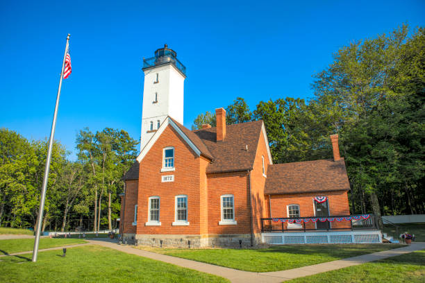 istock Presque Isle Lighthouse Close Up 1408283994