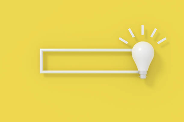 istock Search field. 3D text box with light bulb icon. 1408288898