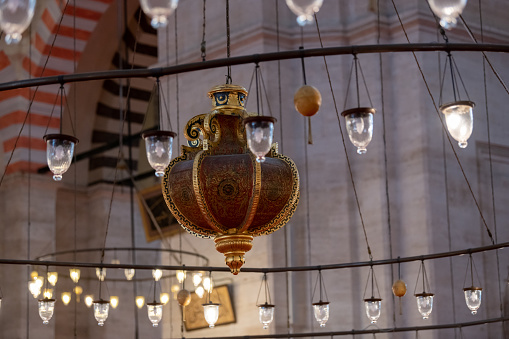 Turkish Lamps on display in the Grand Bazaar.