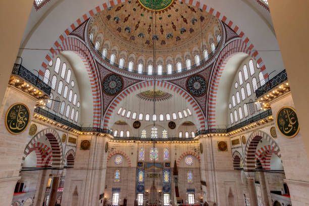 istock Suleymaniye mosque interior details 1408290150
