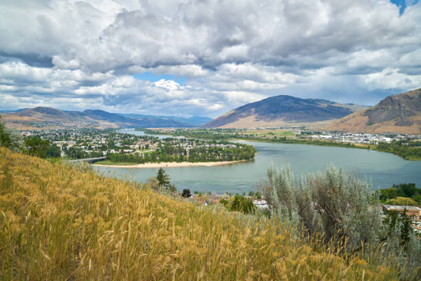 North Thompson River View Kamloops stock photo