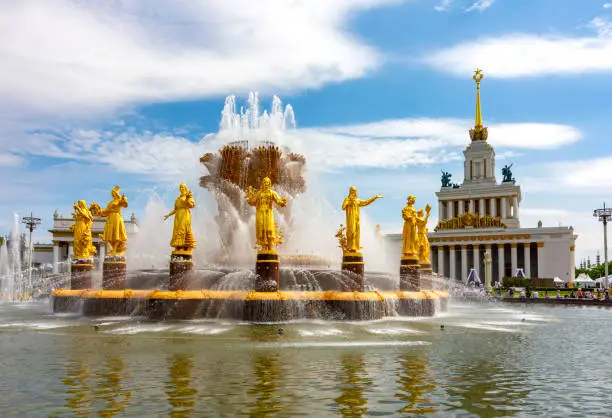 Fountain Friendship of Nations in Exhibition of economic achievements (VDNH), Moscow, Russia