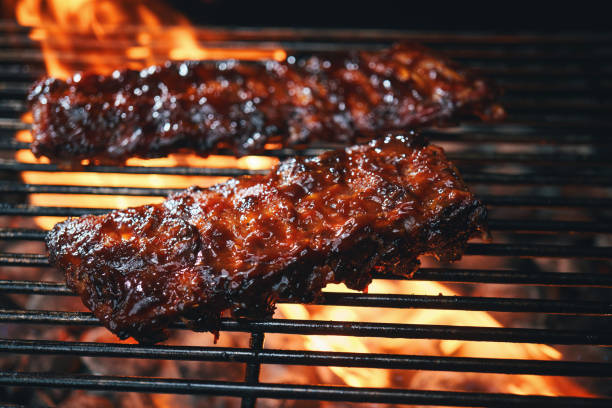 istock BBQ Pork Spareribs on Barbecue Grill 1408294164