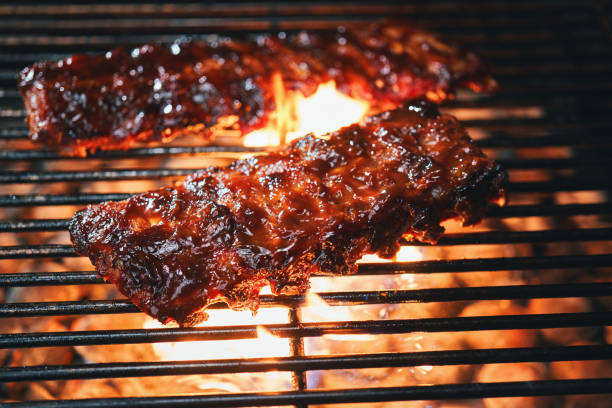 istock BBQ Pork Spareribs on Barbecue Grill 1408294173