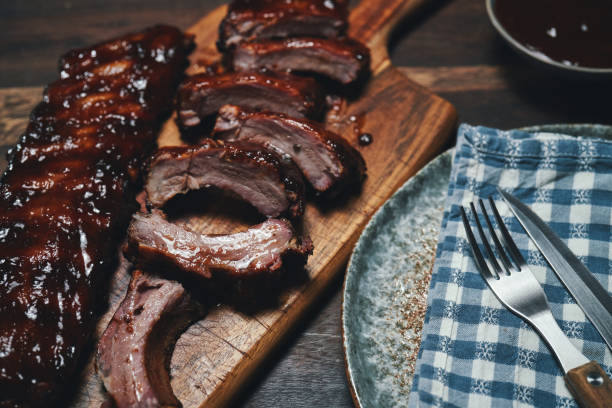 istock BBQ Pork Spareribs on Barbecue Grill 1408294204