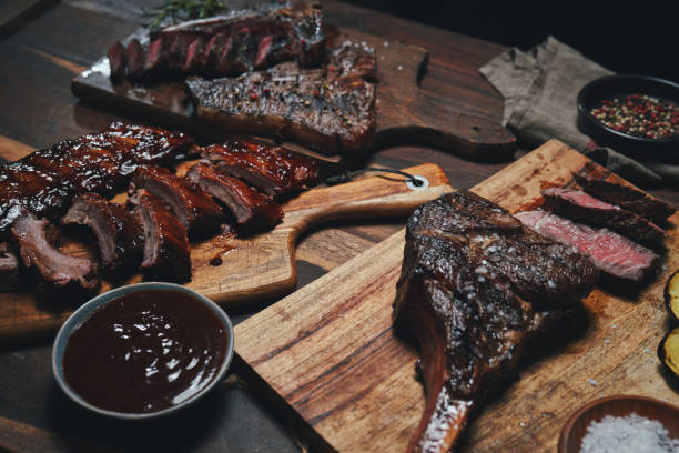 istock BBQ Pork Spareribs on Barbecue Grill 1408294206