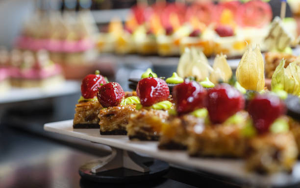 istock desserts at the buffet in a restaurant 1408299467
