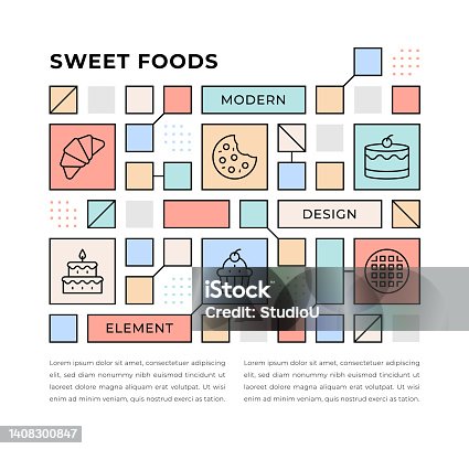istock Sweet Foods Web Banner Concept 1408300847