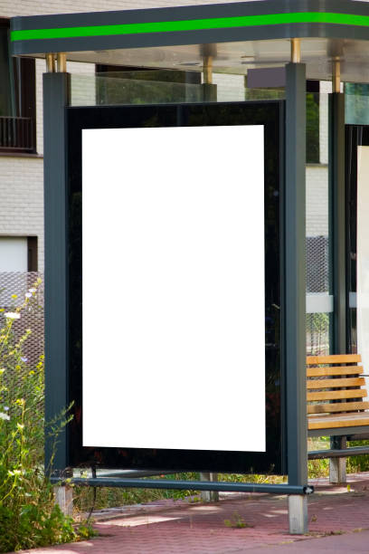 istock Outdoor advertising billboard at the bus stop. 1408301363