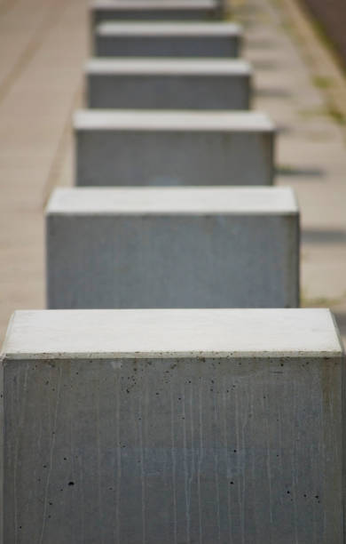 istock Modern decorative concrete cubes outdoors. 1408301372