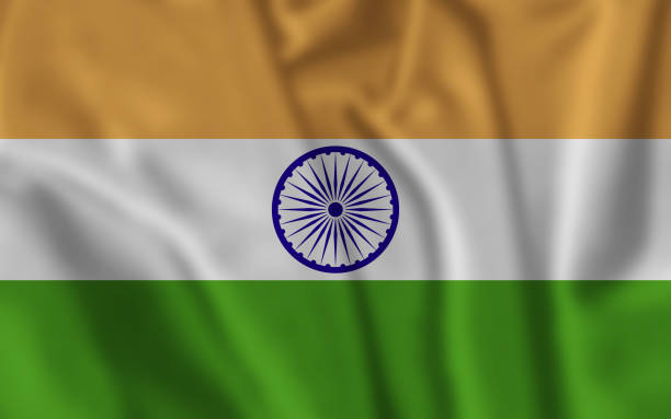istock India Flag Waving Closeup With High Quality Image with Fabric Texture. 1408302423