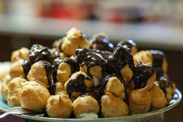 desserts at the buffet in a restaurant