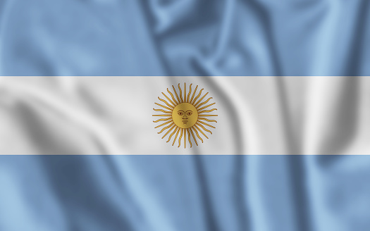 original and simple Argentina flag isolated in official colors.