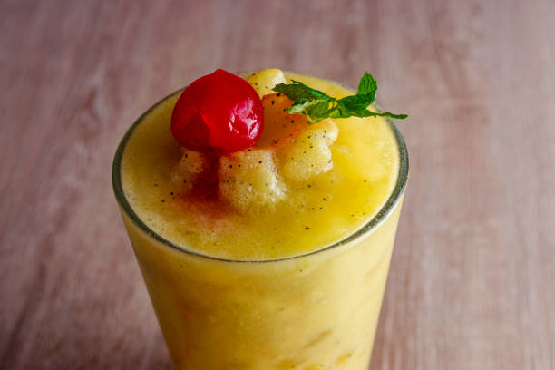 Delicious refreshing drink with natural fruit to enjoy with friends