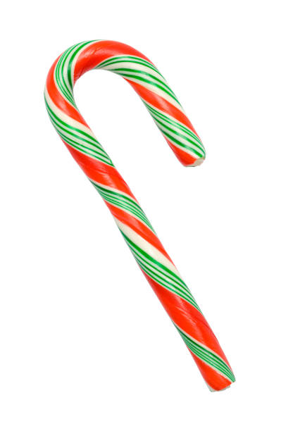 istock Green And Red Candy Cane Cut Out. 1408311839