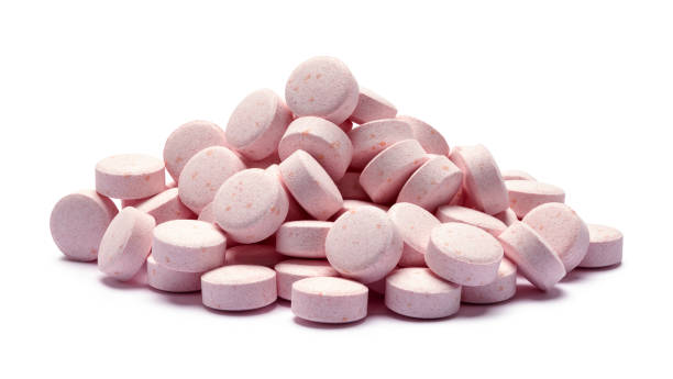 Pink Pill Pile stock photo