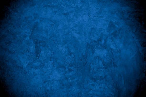 istock Old wall pattern texture cement blue dark abstract  blue color design are light with black gradient background. 1408319017
